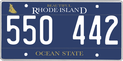 RI license plate 550442