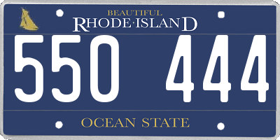 RI license plate 550444