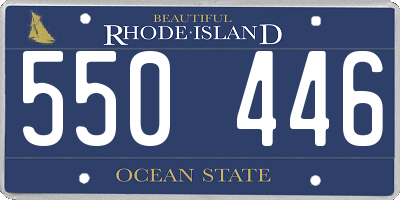 RI license plate 550446