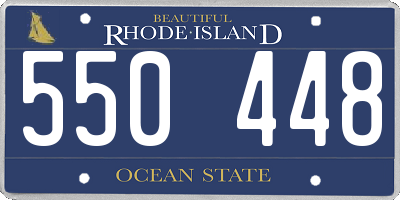 RI license plate 550448