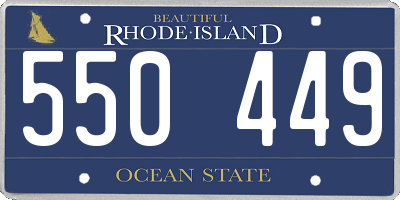 RI license plate 550449