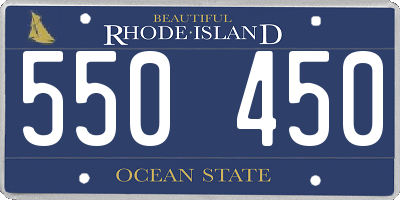 RI license plate 550450