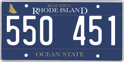 RI license plate 550451