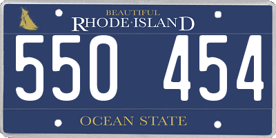 RI license plate 550454