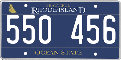 RI license plate 550456