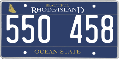 RI license plate 550458