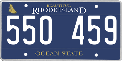 RI license plate 550459