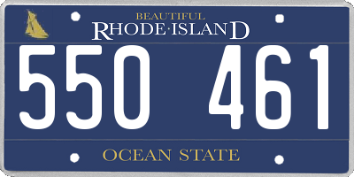RI license plate 550461