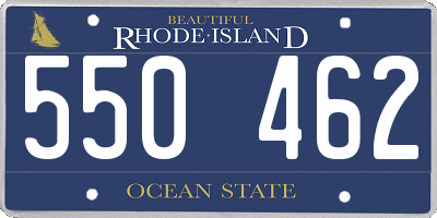 RI license plate 550462