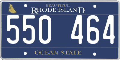 RI license plate 550464