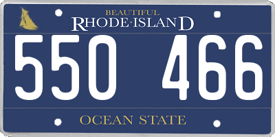RI license plate 550466