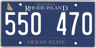 RI license plate 550470