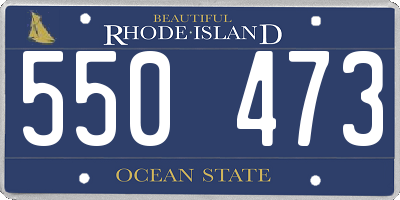 RI license plate 550473