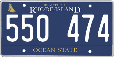 RI license plate 550474