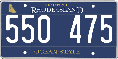 RI license plate 550475