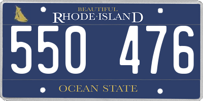 RI license plate 550476