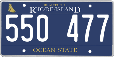 RI license plate 550477