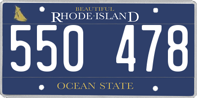 RI license plate 550478