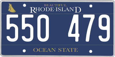 RI license plate 550479