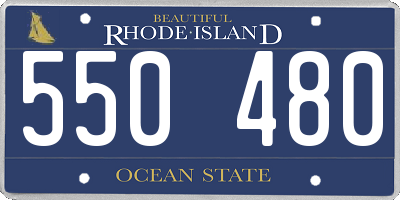 RI license plate 550480