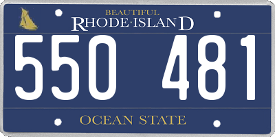 RI license plate 550481
