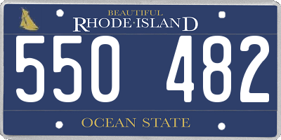 RI license plate 550482