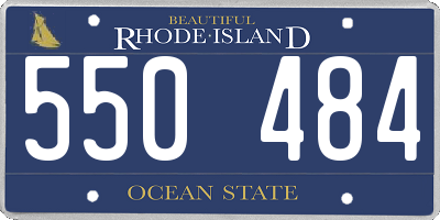 RI license plate 550484