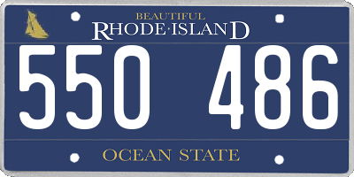 RI license plate 550486
