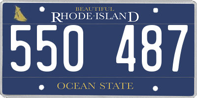 RI license plate 550487
