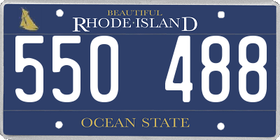 RI license plate 550488