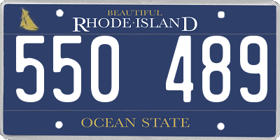 RI license plate 550489