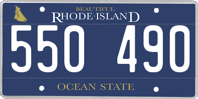 RI license plate 550490