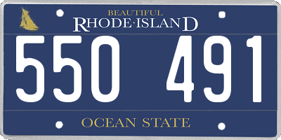 RI license plate 550491