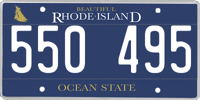 RI license plate 550495