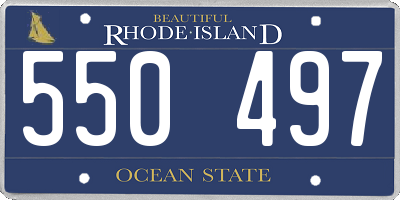 RI license plate 550497