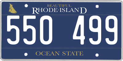 RI license plate 550499