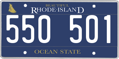 RI license plate 550501