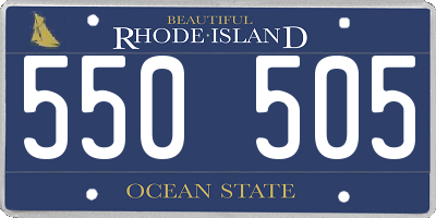 RI license plate 550505
