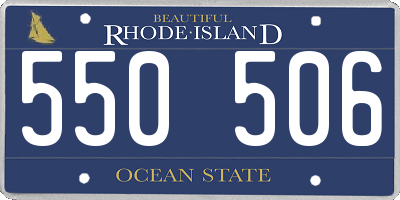 RI license plate 550506