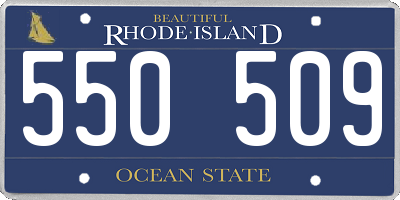 RI license plate 550509