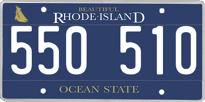 RI license plate 550510