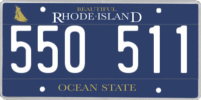 RI license plate 550511