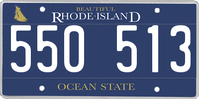 RI license plate 550513