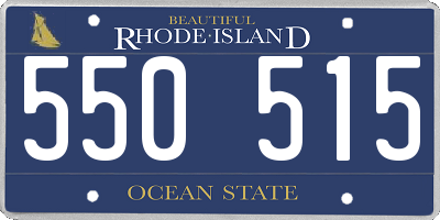RI license plate 550515