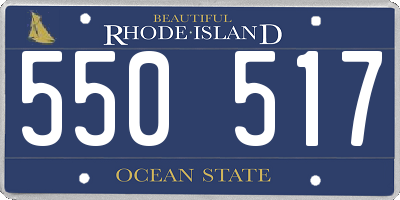 RI license plate 550517