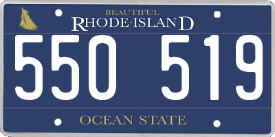 RI license plate 550519