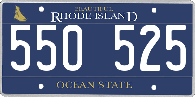 RI license plate 550525