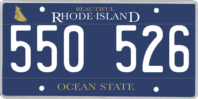 RI license plate 550526