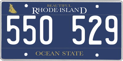 RI license plate 550529