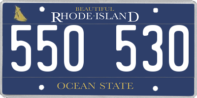 RI license plate 550530